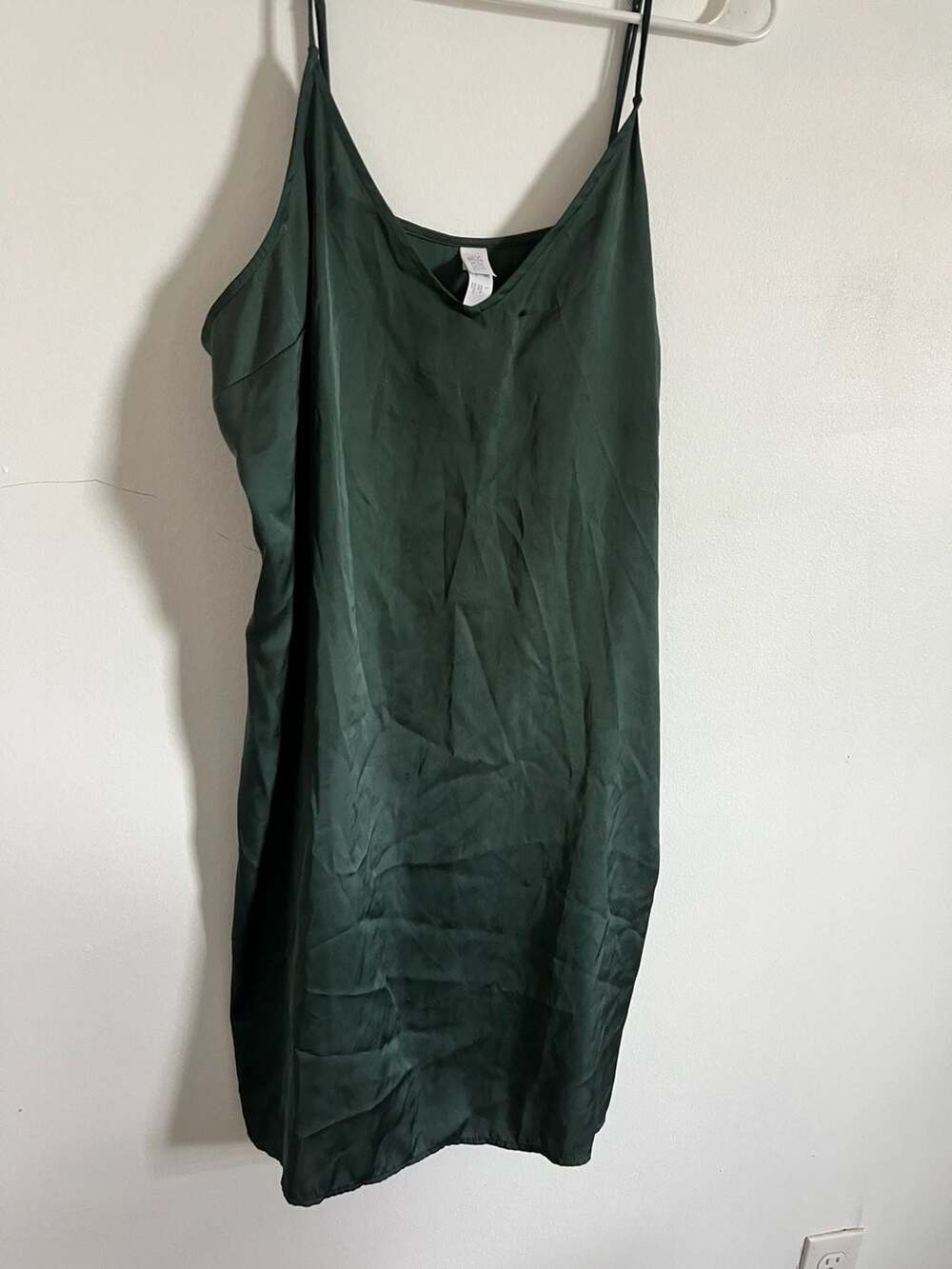 Stars Above Women's Satin Slip Nightgown Dress, Forest Green